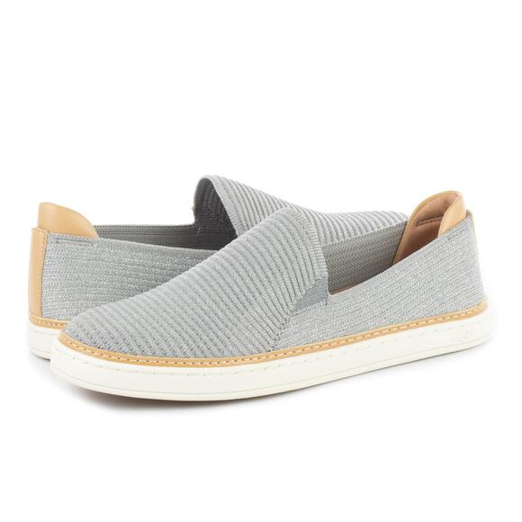 UGG Sammy Metallic Sneaker Slip On Rib Knit Hyper Weave Poron Insole Shimmer 9.5 - Picture 1 of 8